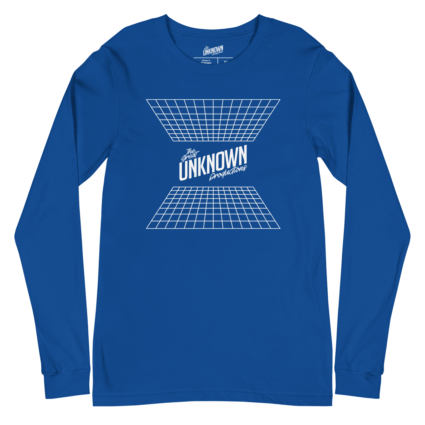 Grid Long Sleeve Tee - Royal Blue